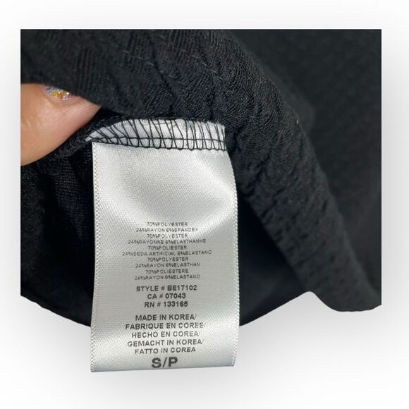 Anthropologie Eri + Ali Overture Black Button Back Tank Top Blouse Small - Picture 6 of 7